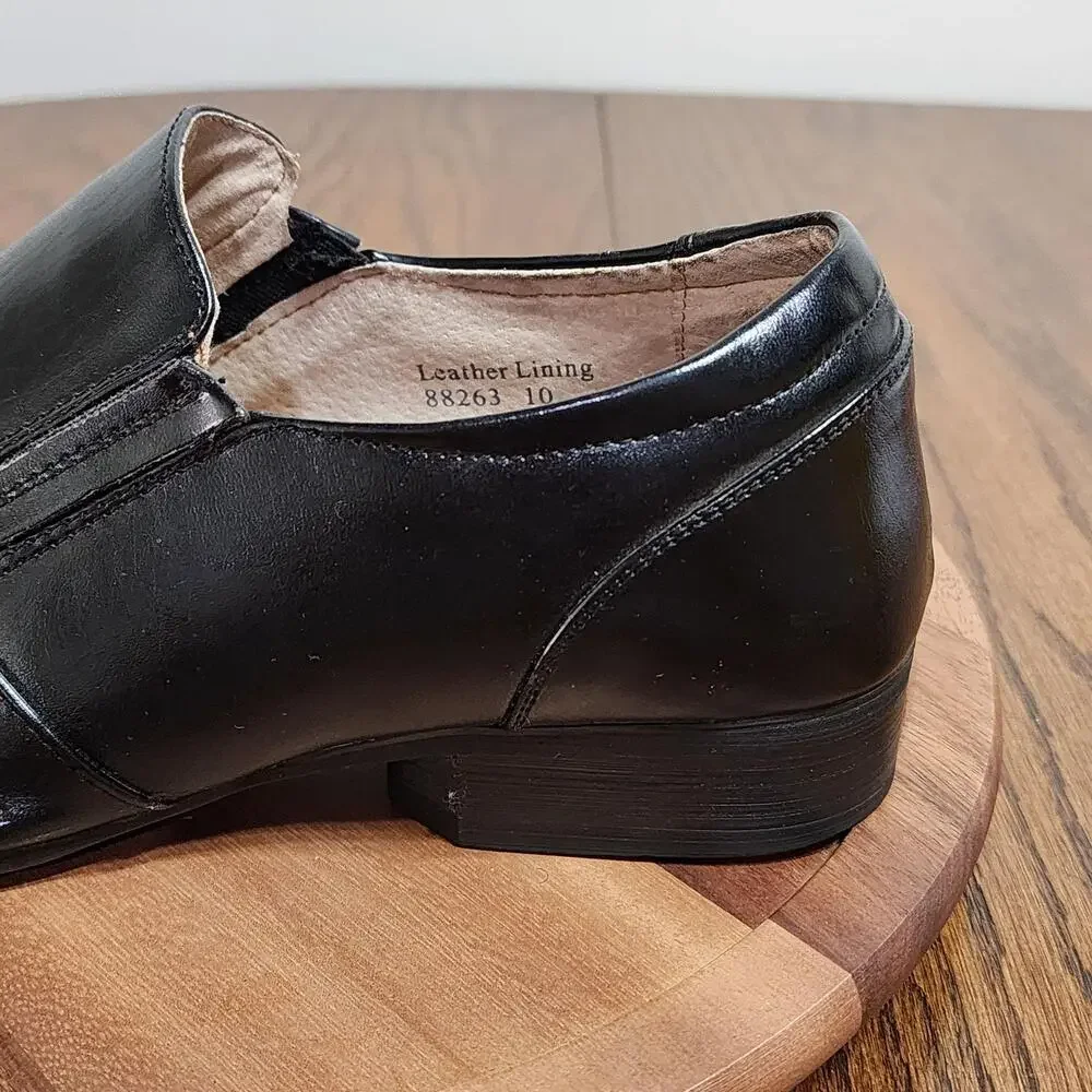 Majestic Collection Dress Shoes Mens Size 10 Black Synthetic Slip On Square Toe